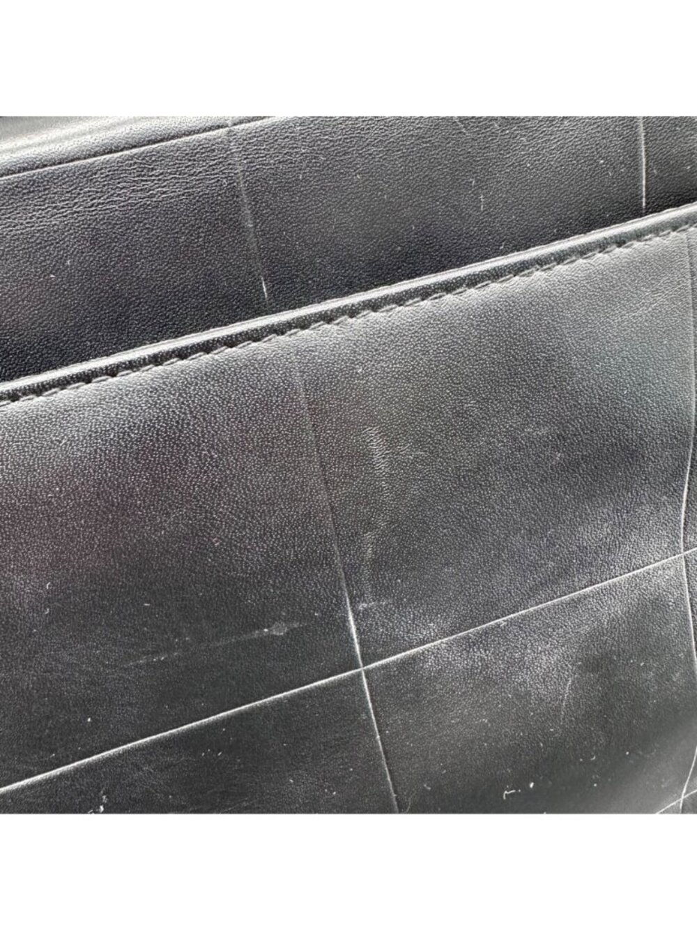Vintage Purse Faux Leather Black Y2K Handbag Top Handle Silver Buckle Retro - Picture 13 of 16